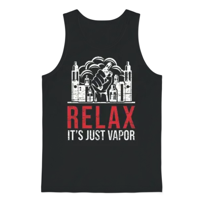 It's Just Vapor Vape Smoker E Cigarette Vaping Unisex Tank Top - Black