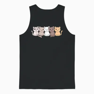 Katze Kawaii Katzen Niedliche Tiere Für Kinder Katzen Unisex Tank Top - Black