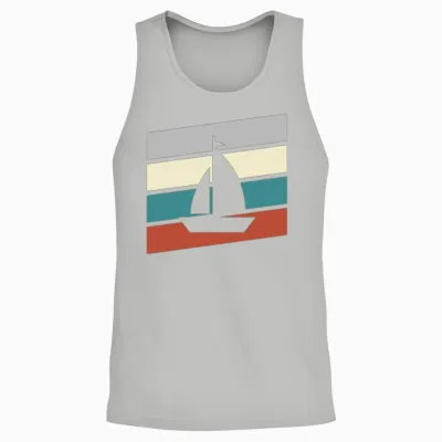 Sailing Retro Unisex Tank Top - Ash