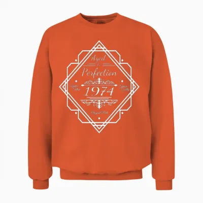 1974 Vintage Aged to Perfection 50th Unisex Sweatshirt - Orange