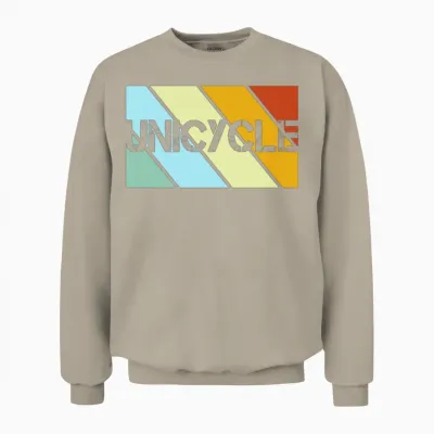 Unicycle Retro Unisex Sweatshirt - Sand
