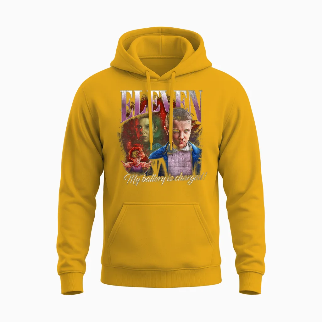Stranger Things Eleven Homage Unisex Hoodie in Gold