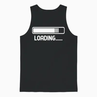 Loading.... Loading Bar Unisex Tank Top - Black