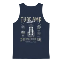 Vintage Vacuum Tube Guitar Amplifier Tube Amp Unisex Tank Top - Navy – 1