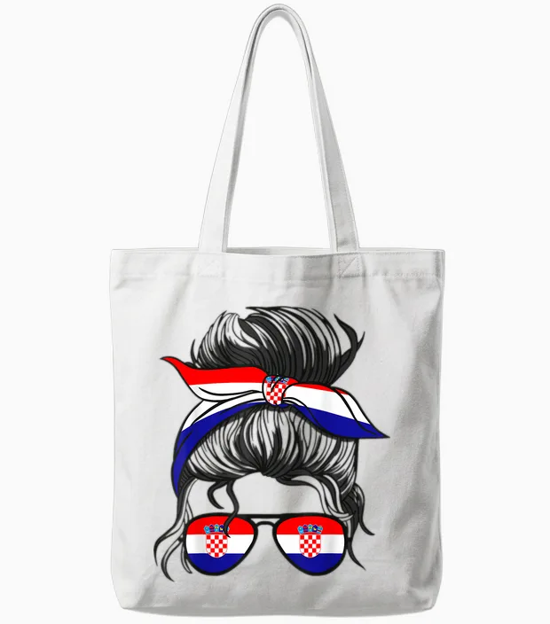 Hrvatska Kroatien Flagge Mädchen Kroatische Mädchen Kinder Tote Bags in White