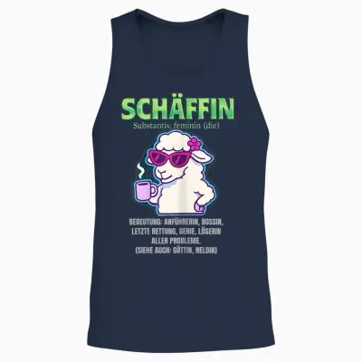Sheep Definition Funny Sheep Unisex Tank Top - Navy