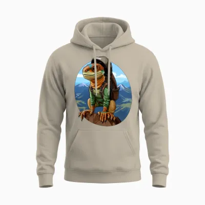 Lizards Mountaineering / Hiking Lizard Unisex Hoodie - Sand