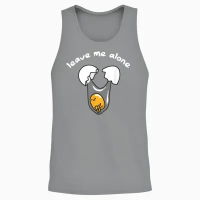 Gudetama Leave Me Alone Unisex Tank Top - Sport Grey