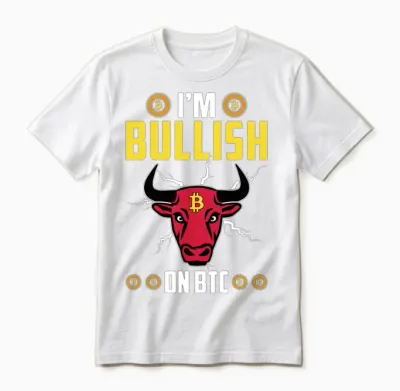 I'm Bullish on Btc Unisex T-Shirt - White