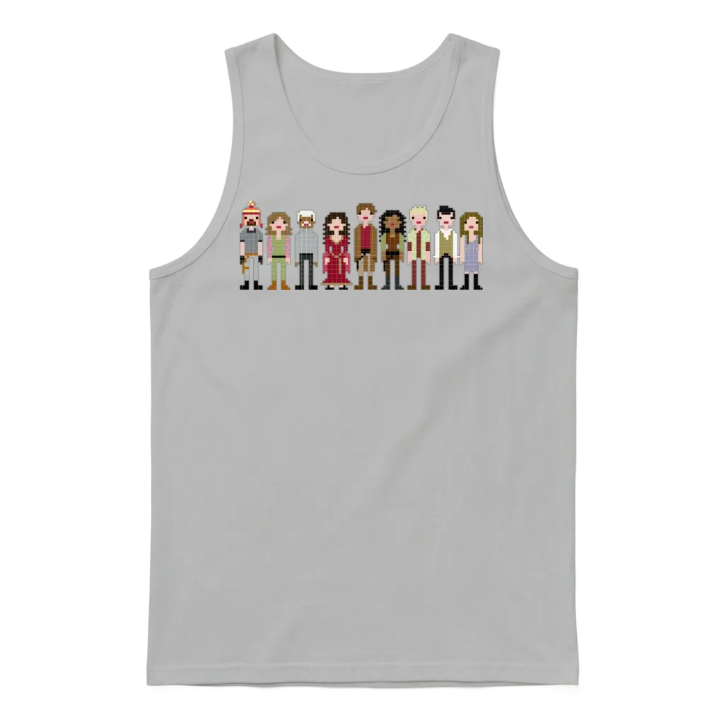 Firefly Cast Cross Stitch โ Crafting & Sewing Unisex Tank Top - Ash