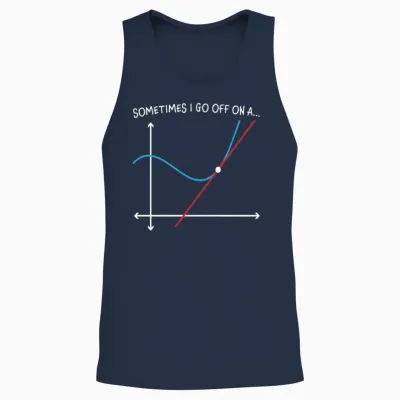 Sometimes I Go off on a Math Quotes Unisex Tank Top - Navy