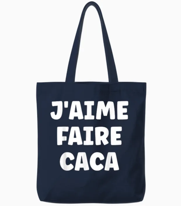 Prout Quote Simple Man Humour I Love Making Poop Tote Bags in Navy