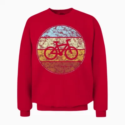 Cycling Retro Unisex Sweatshirt - Red