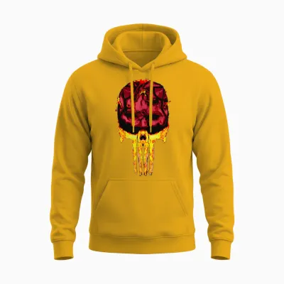 Devil Rider Punishes Unisex Hoodie - Gold