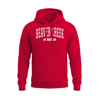 College Style Beaver Creek Colorado Unisex Hoodie - Red