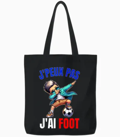 J'peux Pas J'ai Football Child Boy Humour Player Tote Bags - Black