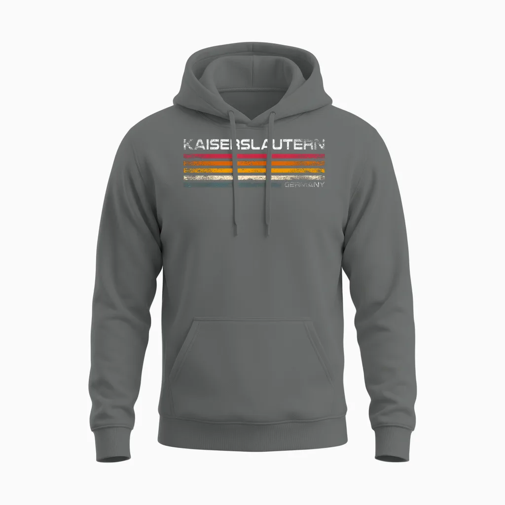 Kaiserslautern Retro Design Kaiserslautern Souvenir Germany Unisex Hoodie in Graphite Heather