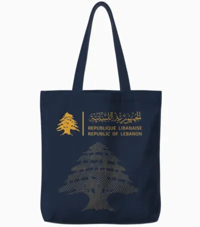 Libanon, Libanon-Flagge, Libanon-Flagge. Tote Bags - Navy