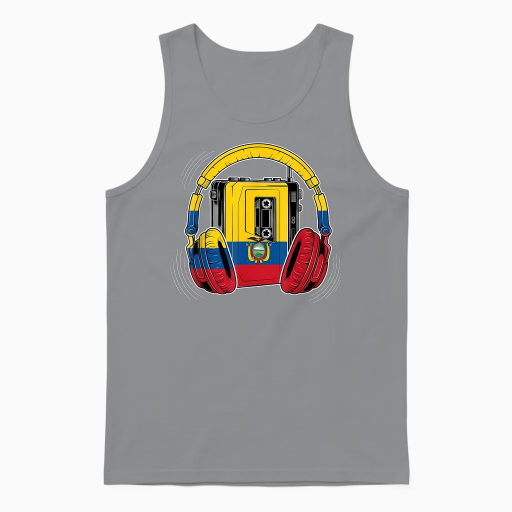 Drapeau De L'équateur Racines équatoriennes Unisex Tank Top in Sport Grey