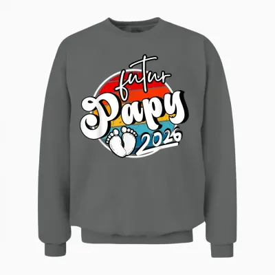Man Announcement Pregnancy Grand Parents, Gift Future Grandpa 2026 Unisex Sweatshirt - Graphite Heather