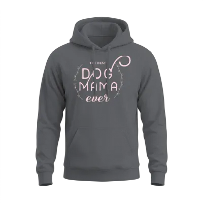 Dog Mom Shirt Dog Mama Gift Dog Lover Unisex Hoodie - Charcoal