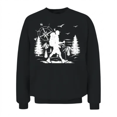 Hiking Men Hiking Lover Mountain Hiking Men Unisex Sweatshirt - Black