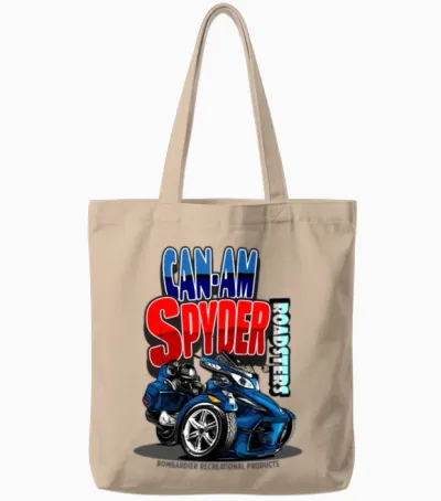 Can Am Spyder Roadsters Retro Logo Tote Bags - Natural