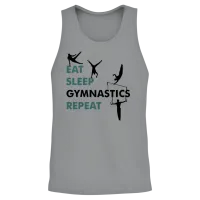 Eat, Sleep, Gymnastics, Repeat - Gymnast, Men Unisex Tank Top - Sport Grey – 2