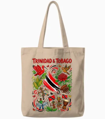 Trinidad Und Tobago Tote Bags - Natural