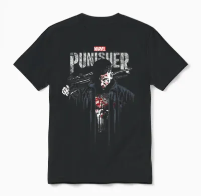 Marvel : the Punisher, Frank Castle, Justice T-Shirt, Black, S Unisex T-Shirt - Black