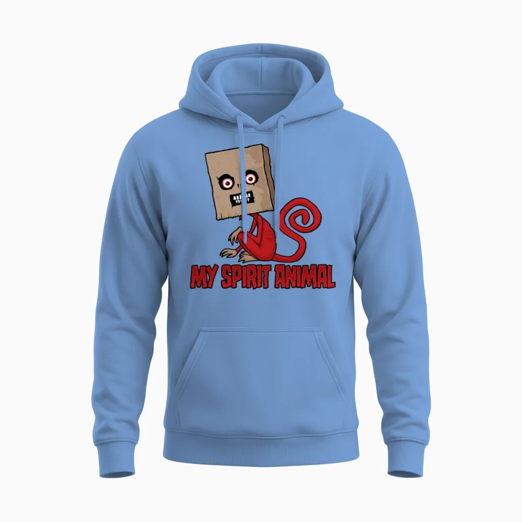 Maniacal Masked Monkey Spirit Animal Unisex Hoodie in Carolina Blue