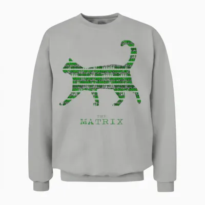 The Matrix Cat Unisex Sweatshirt - Ash