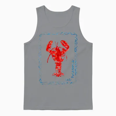 Vintage Red Lobster Unisex Tank Top - Sport Grey