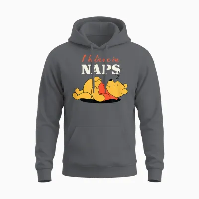 Winnie the Pooh - I Believe in Naps Unisex Hoodie - Charcoal