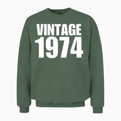 Vintage 1974 Unisex Sweatshirt - Military Green