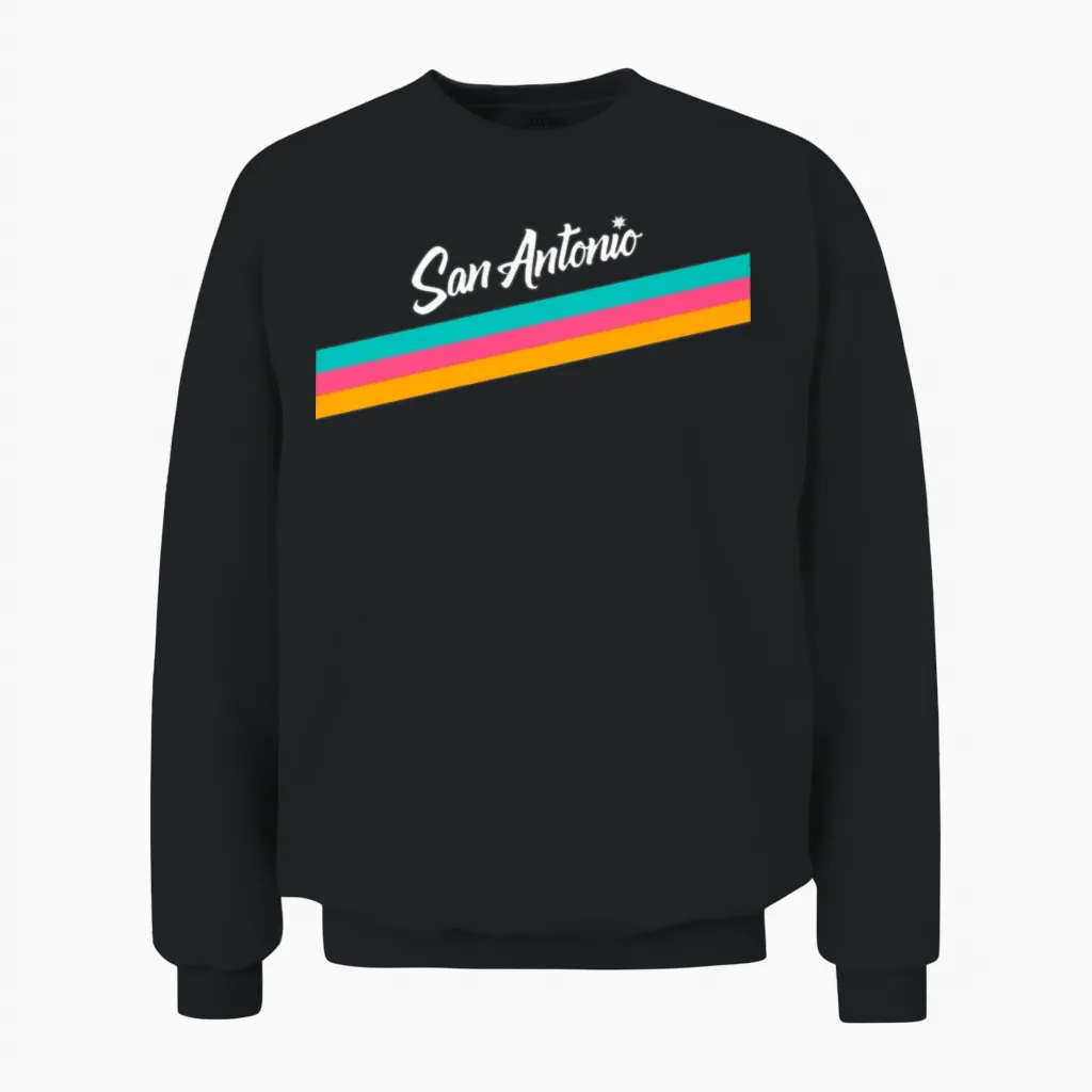 San Antonio Spurs Logo Unisex Sweatshirt in Black