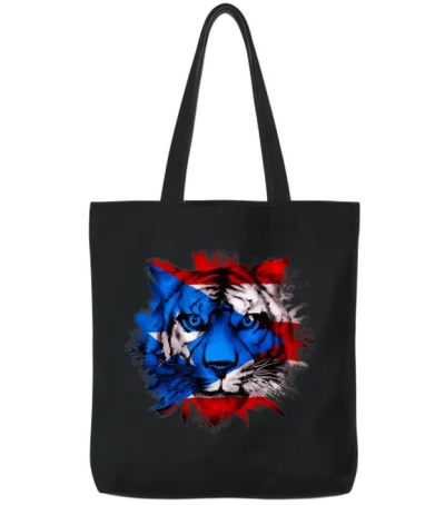 Puerto Rico Tote Bags - Black
