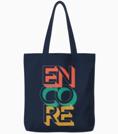 Retro Encore Tote Bags - Navy