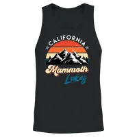 California Mammoth Lakes Vintage California Unisex Tank Top - Black – 2