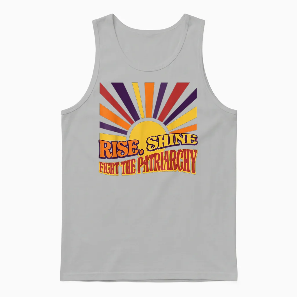 Rise Fight Patriarchat Feminismus Feministische Menschenrechte Unisex Tank Top in Ash
