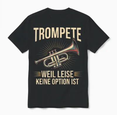 Trumpet Weil Leise Keine Option Ist Trumpeter Gift Idea T-Shirt, Black Unisex T-Shirt - Black