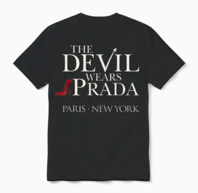 Devil Wears Prada Logo Paris Unisex T-Shirt - Black