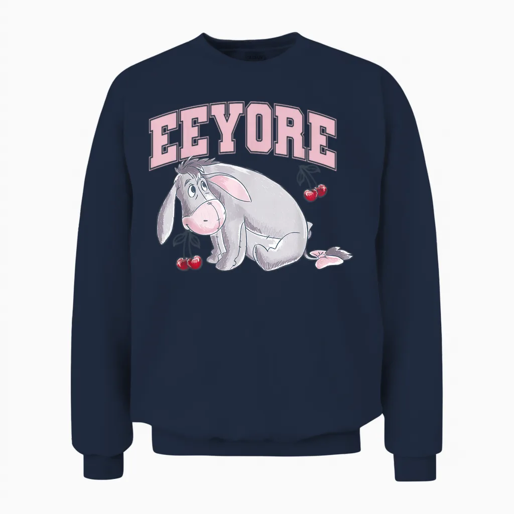 Winnie the Pooh Eeyore Blossom Unisex Sweatshirt in Navy