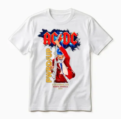 Ac/dc Pwr Up Columbus Oh North American Tour 2026 Photo Unisex T-Shirt - White