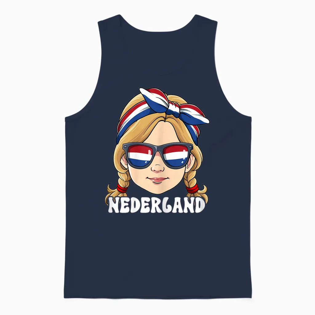 Holland Niederlande Nederland Unisex Tank Top in Navy