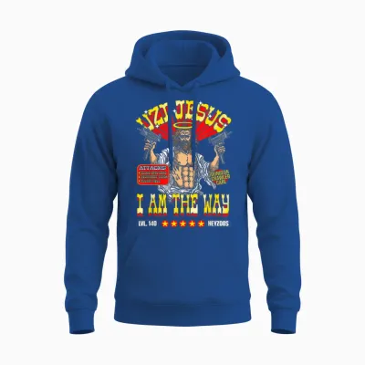 Dcc Uzi Jesus I Am the Way Character Stats Rpg Books Unisex Hoodie - Royal
