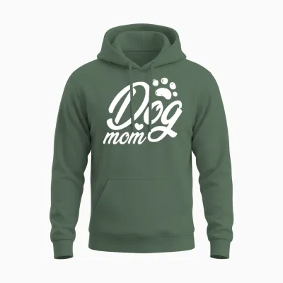 Dog Mom Unisex Hoodie - Military Green
