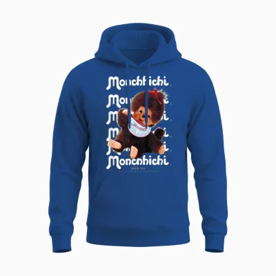 Monchhichi Cute Thumbs Up Fluffy Little Guy Vintage Photo Unisex Hoodie - Royal