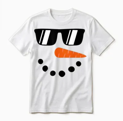 Snowman Shirts for Boys Kids Toddlers Women Christmas Winter Unisex T-Shirt - White