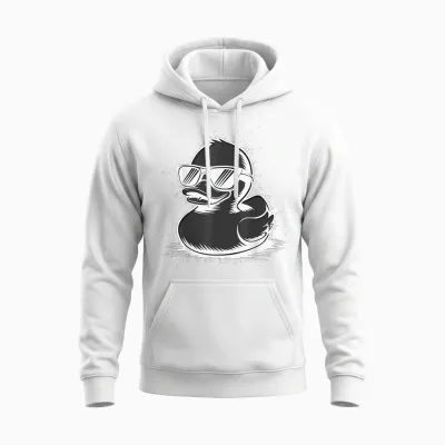 Canard Avec Des Lunettes De Soleil Unisex Hoodie - White